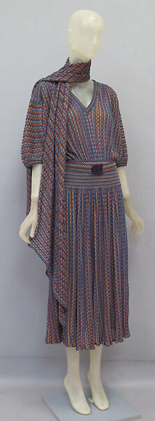 Dress, Missoni (Italian, founded 1953), linen, synthetic, Italian 