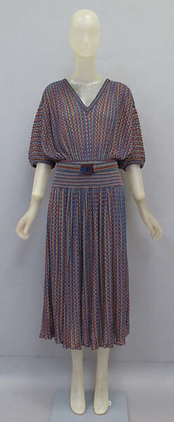 Dress, Missoni (Italian, founded 1953), linen, synthetic, Italian