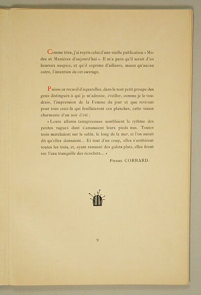 Modes et Manières d'Aujourd'hui, Pierre Corrard, paper, French