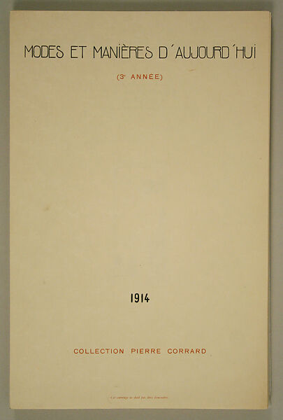 Modes et Manières d'Aujourd'hui, Pierre Corrard, paper, French