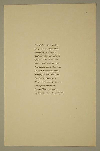 Modes et Manières d'Aujourd'hui, Pierre Corrard, paper, French