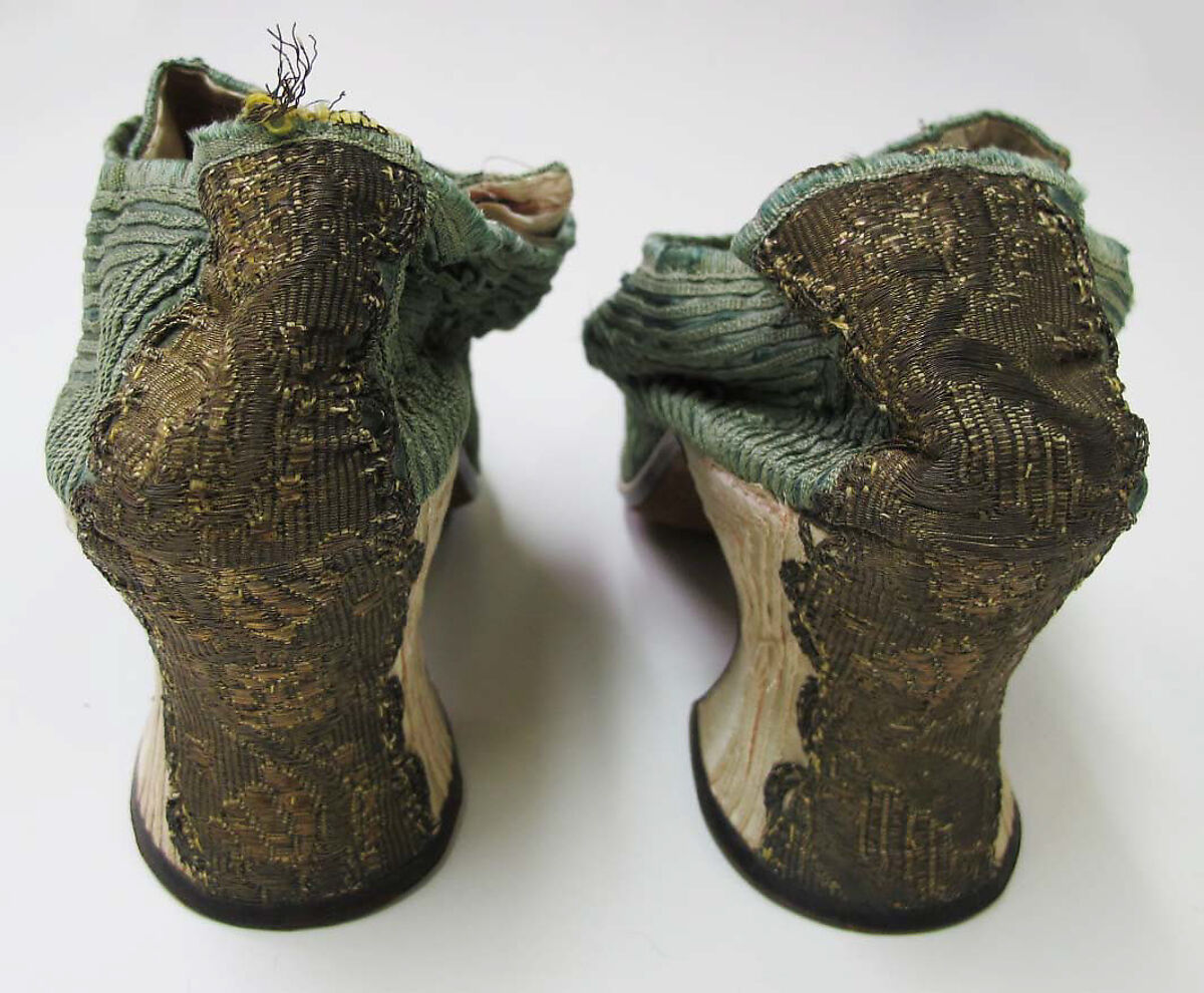 Shoes, silk, leather, European