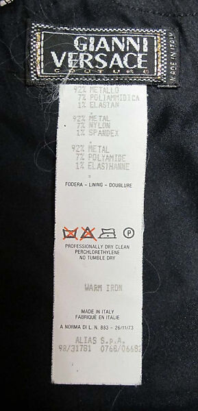 Dress, Gianni Versace (Italian, founded 1978), metal, silkRDHC1_, Italian