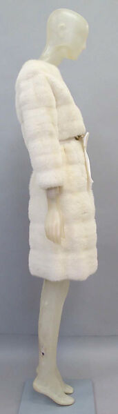 Ensemble, House of Balenciaga (French, founded 1937), mink, silk, French