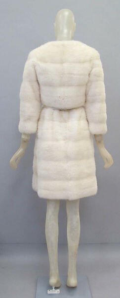 Ensemble, House of Balenciaga (French, founded 1937), mink, silk, French