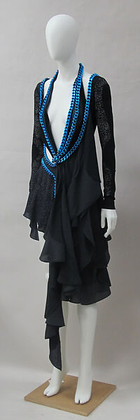 Dress, House of Balenciaga (French, founded 1937), synthetic, cotton, metal, French