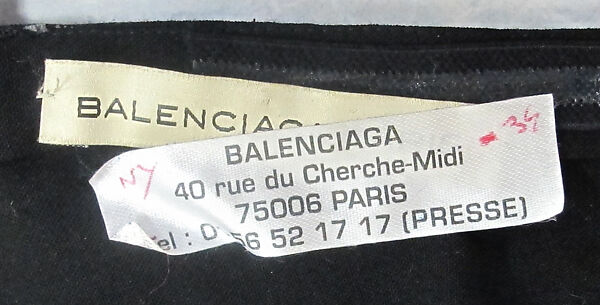 Dress, House of Balenciaga (French, founded 1937), synthetic, cotton, metal, French