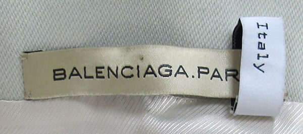 Ensemble, House of Balenciaga (French, founded 1937), wool, synthetic, fur, metal, French