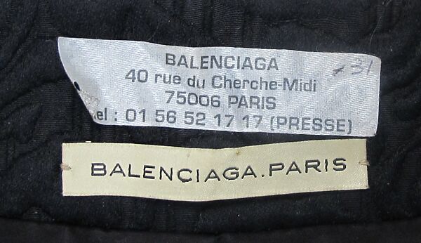 Ensemble, House of Balenciaga (French, founded 1937), silk, metal, French