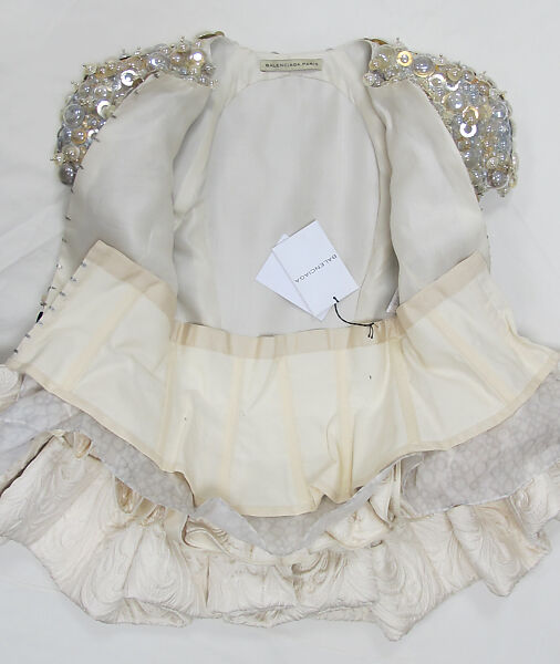 Ensemble, House of Balenciaga (French, founded 1937), silk, synthetic, cotton, metal, French