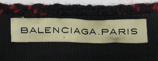 Ensemble, House of Balenciaga (French, founded 1937), wool, silk, synthetic, metal, French