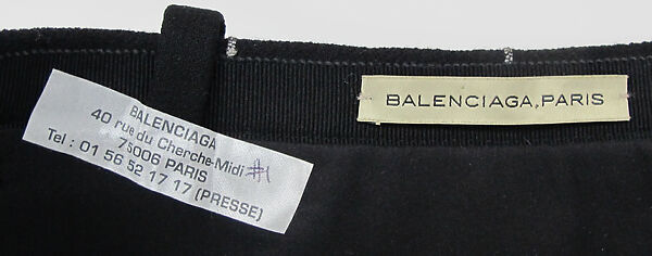 Ensemble, House of Balenciaga (French, founded 1937), wool, silk, synthetic, metal, French