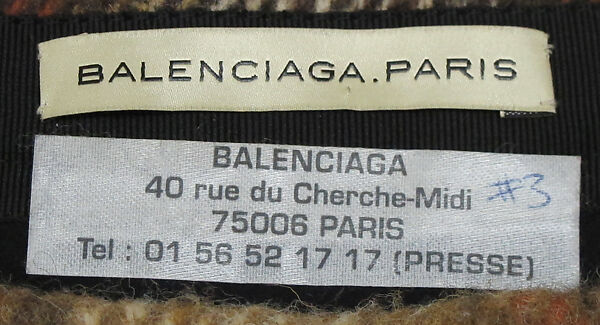 Ensemble, House of Balenciaga (French, founded 1937), wool, silk, synthetic, metal, French