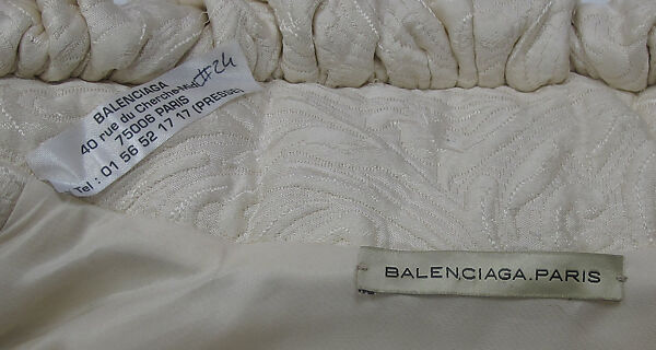 Ensemble, House of Balenciaga (French, founded 1937), silk, synthetic, cotton, glass, metal, French