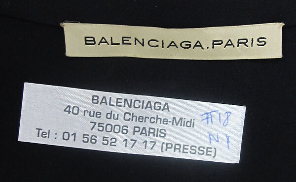 Ensemble, House of Balenciaga (French, founded 1937), synthetic, silk, metal, French