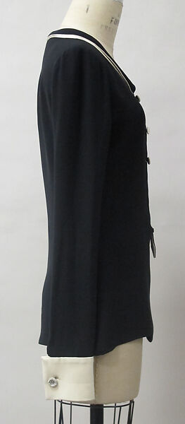 Ensemble, House of Balenciaga (French, founded 1937), synthetic, silk, metal, French