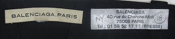 Ensemble, House of Balenciaga (French, founded 1937), synthetic, silk, metal, French