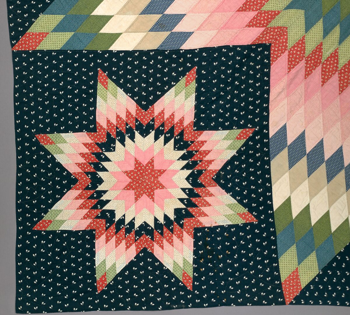 Star of Bethlehem Quilt, Cotton, American