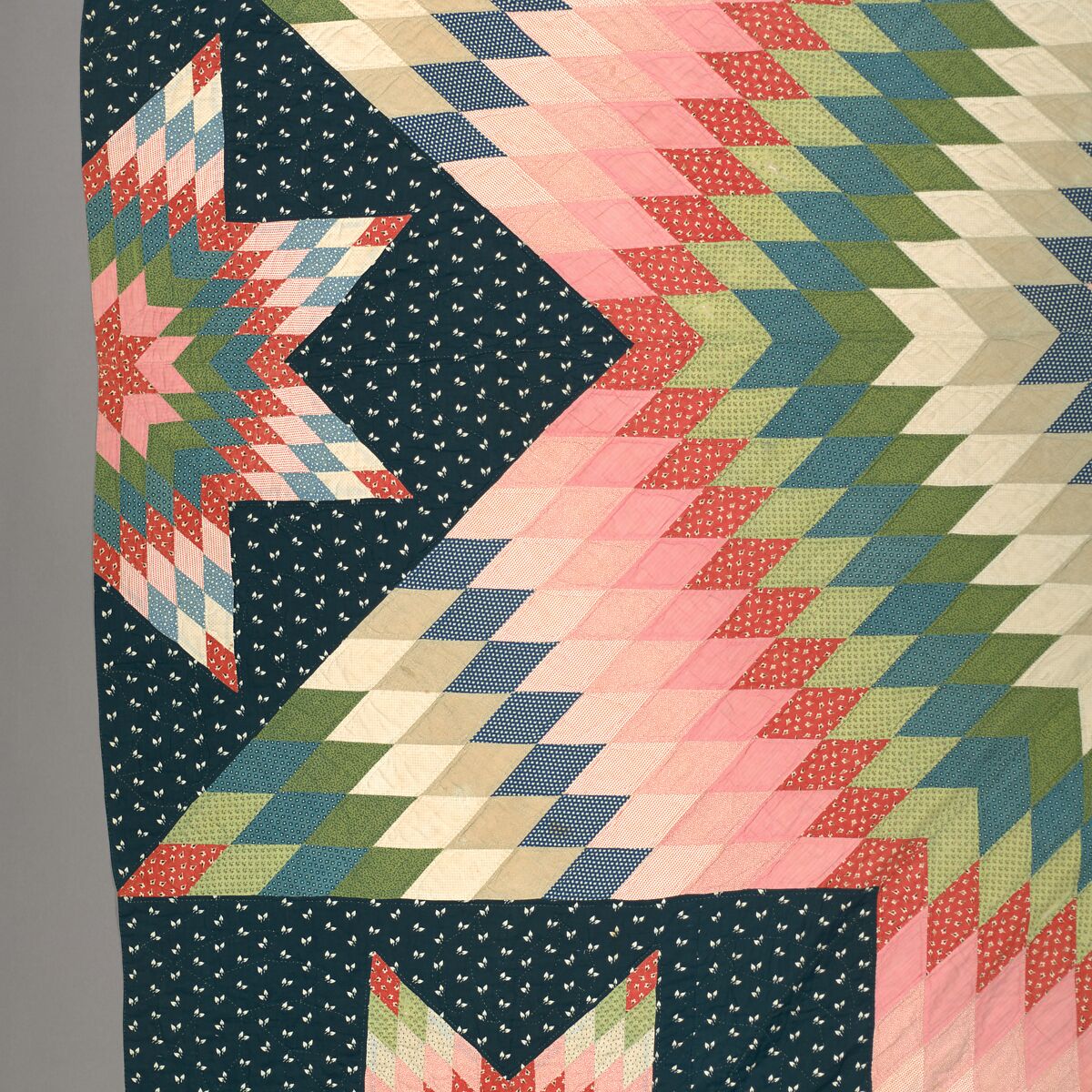 Star of Bethlehem Quilt, Cotton, American