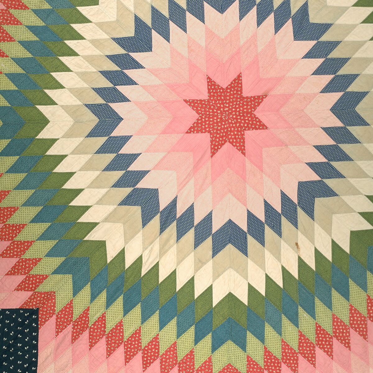 Star of Bethlehem Quilt, Cotton, American