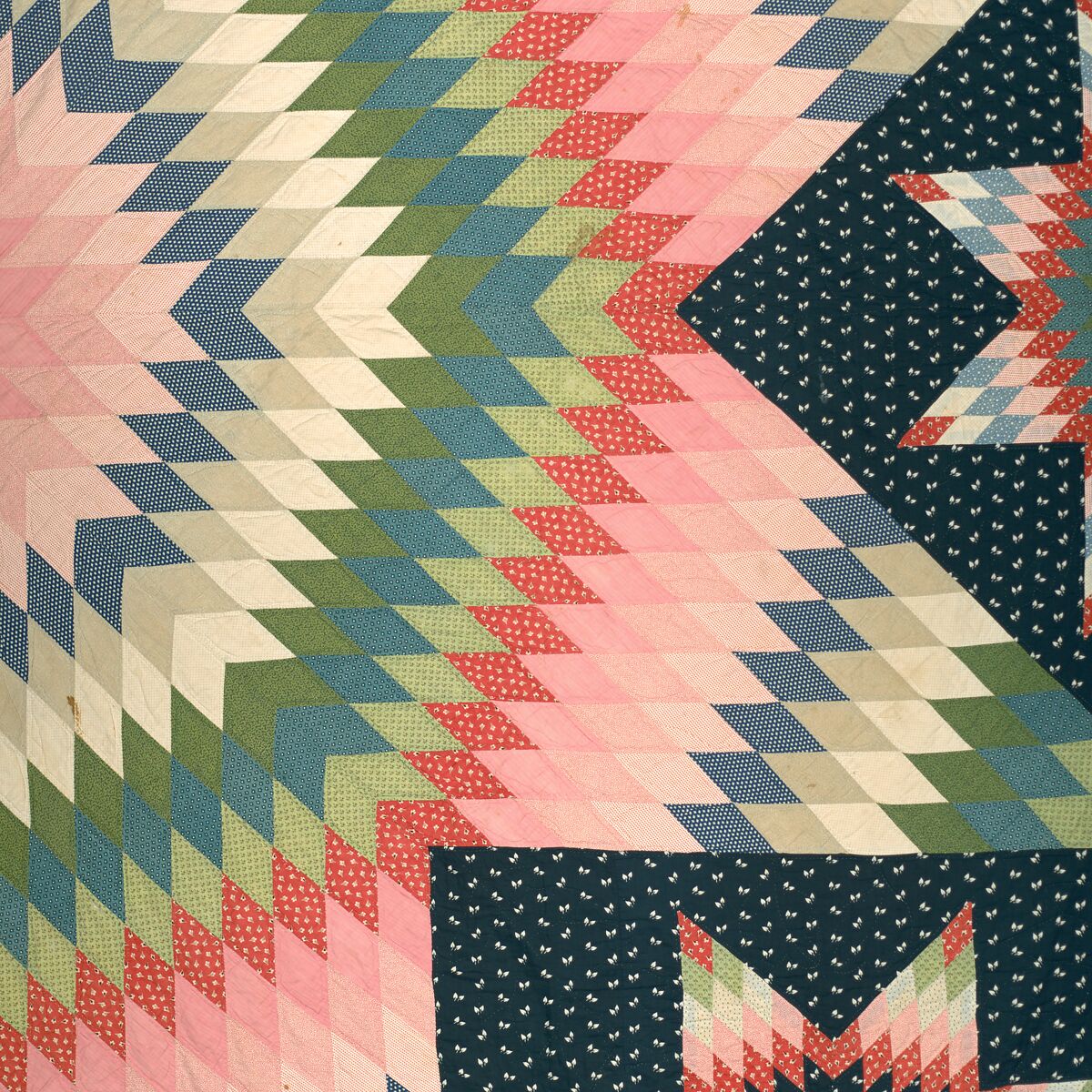 Star of Bethlehem Quilt, Cotton, American