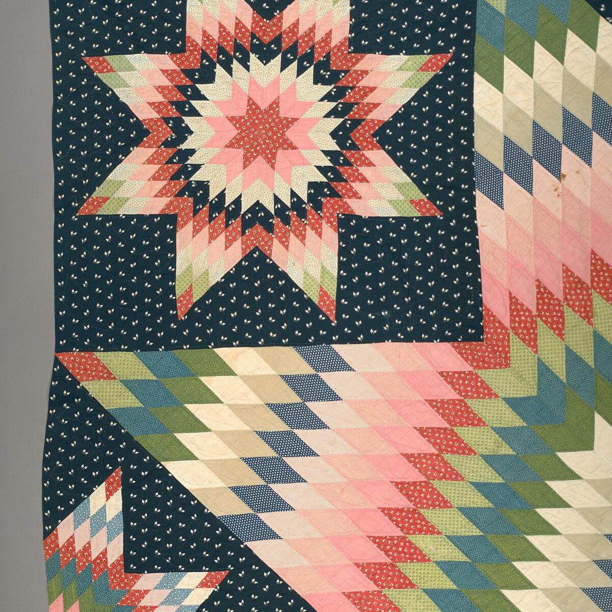 Star of Bethlehem Quilt, Cotton, American