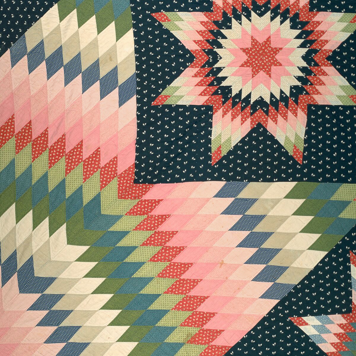 Star of Bethlehem Quilt, Cotton, American