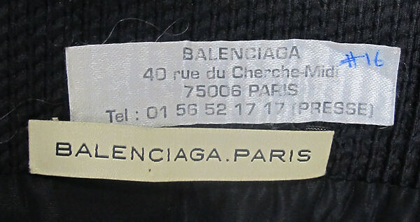 Ensemble, House of Balenciaga (French, founded 1937), silk, wool, metal, synthetic, French