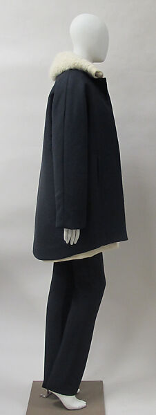 Ensemble, House of Balenciaga (French, founded 1937), silk, wool, metal, synthetic, French
