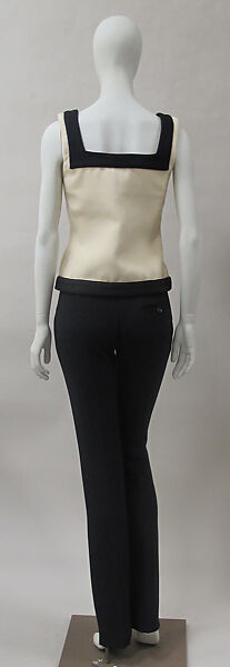 Ensemble, House of Balenciaga (French, founded 1937), silk, wool, metal, synthetic, French