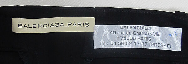 Ensemble, House of Balenciaga (French, founded 1937), silk, wool, metal, synthetic, French