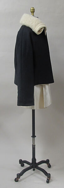 Ensemble, House of Balenciaga (French, founded 1937), wool, silk, metal, synthetic, French