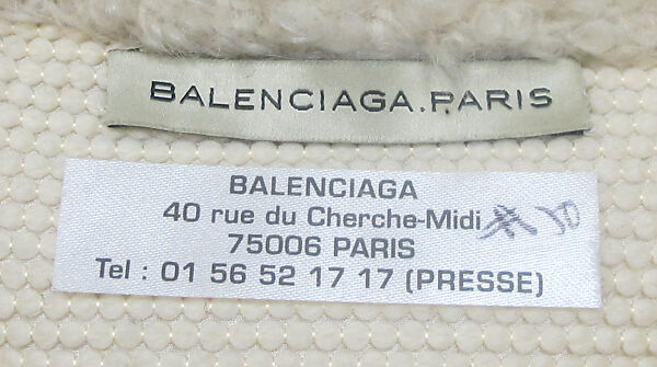 Ensemble, House of Balenciaga (French, founded 1937), wool, silk, metal, synthetic, French