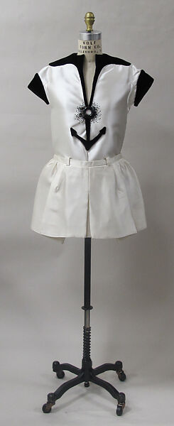 Ensemble, House of Balenciaga (French, founded 1937), wool, silk, metal, synthetic, French