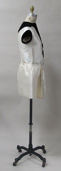 Ensemble, House of Balenciaga (French, founded 1937), wool, silk, metal, synthetic, French