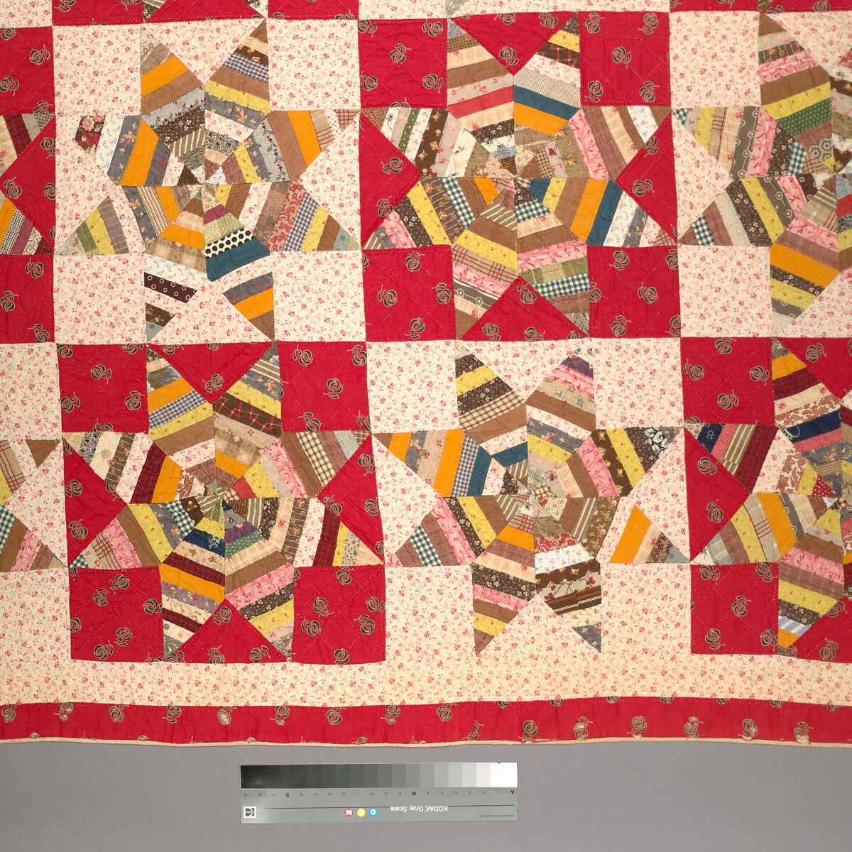 Quilt, Spiderweb pattern, Cotton, American