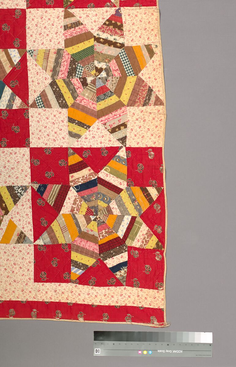 Quilt, Spiderweb pattern, Cotton, American