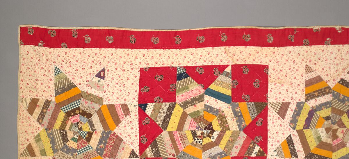 Quilt, Spiderweb pattern, Cotton, American