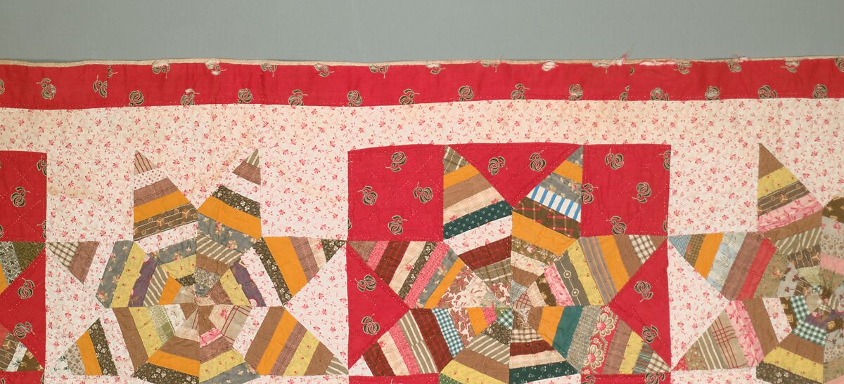 Quilt, Spiderweb pattern, Cotton, American