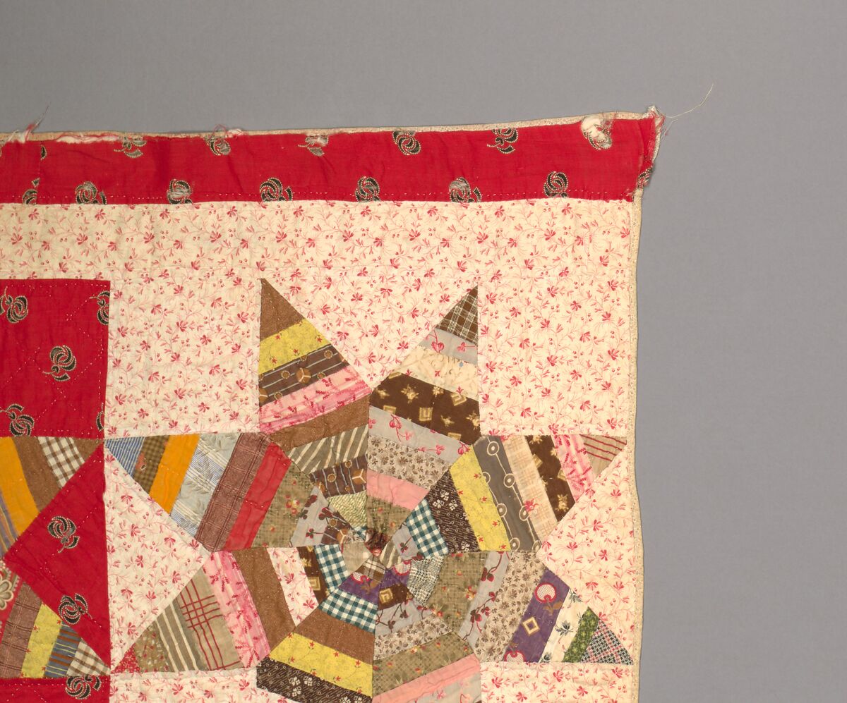 Quilt, Spiderweb pattern, Cotton, American