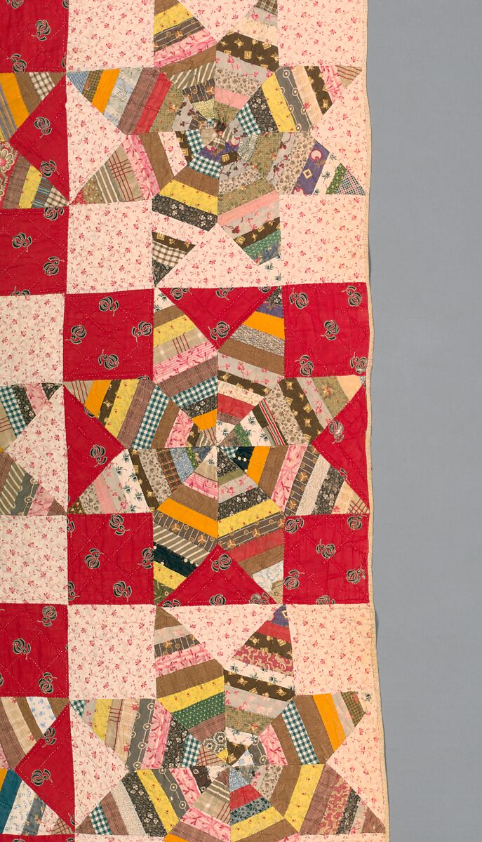 Quilt, Spiderweb pattern, Cotton, American