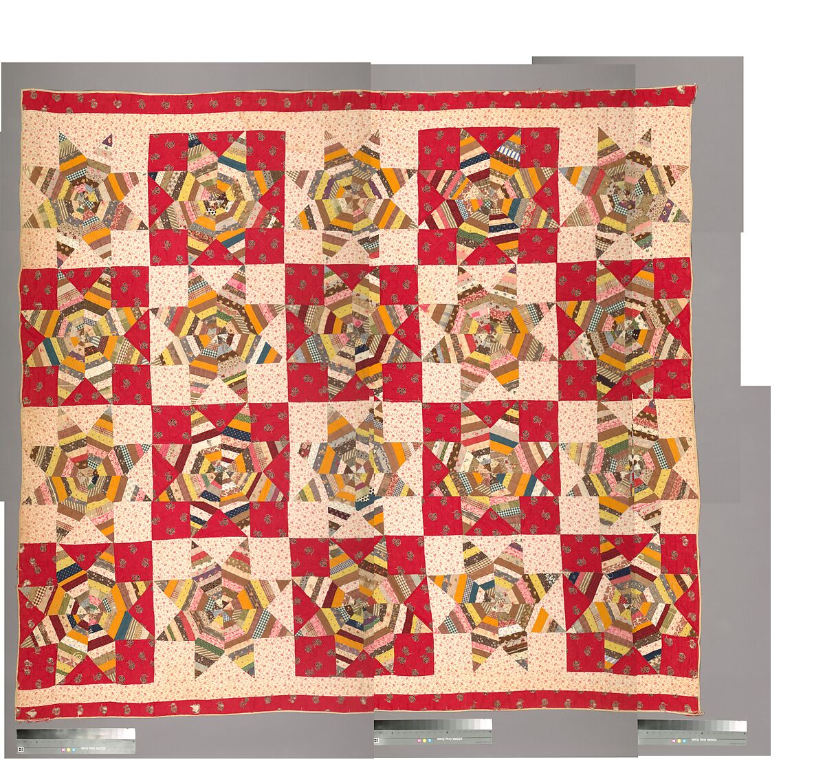 Quilt, Spiderweb pattern, Cotton, American