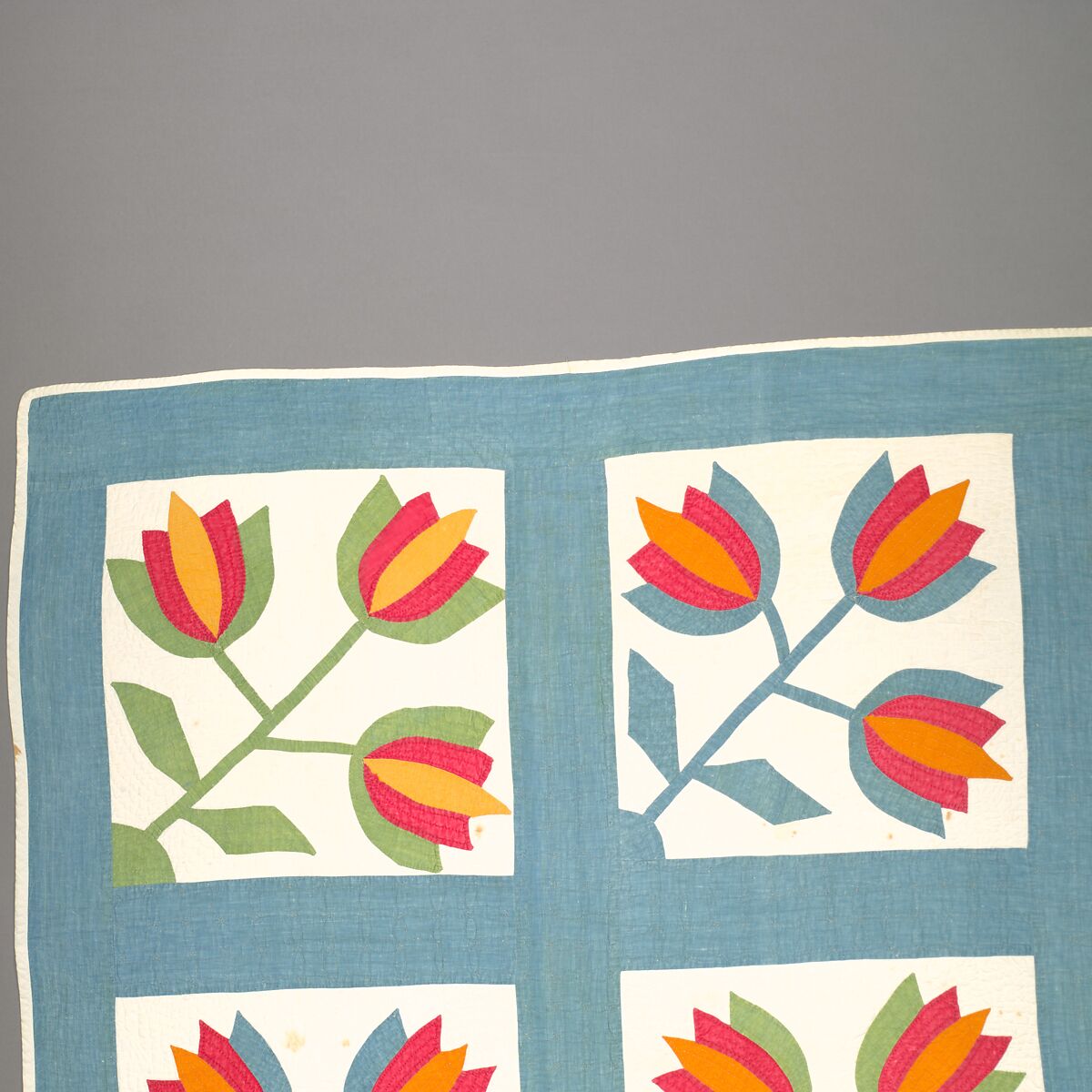 Tulip Quilt, Cotton, American
