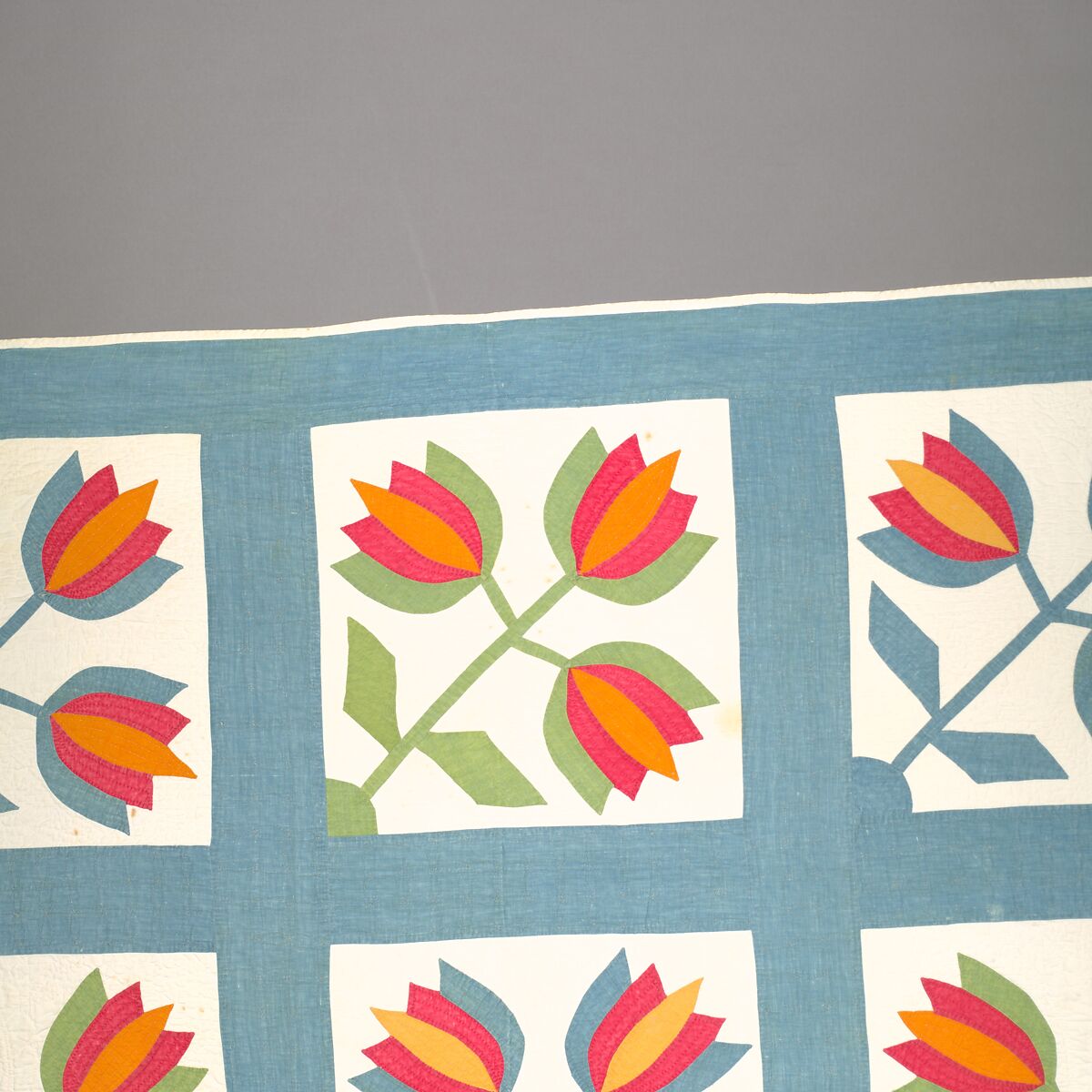 Tulip Quilt, Cotton, American