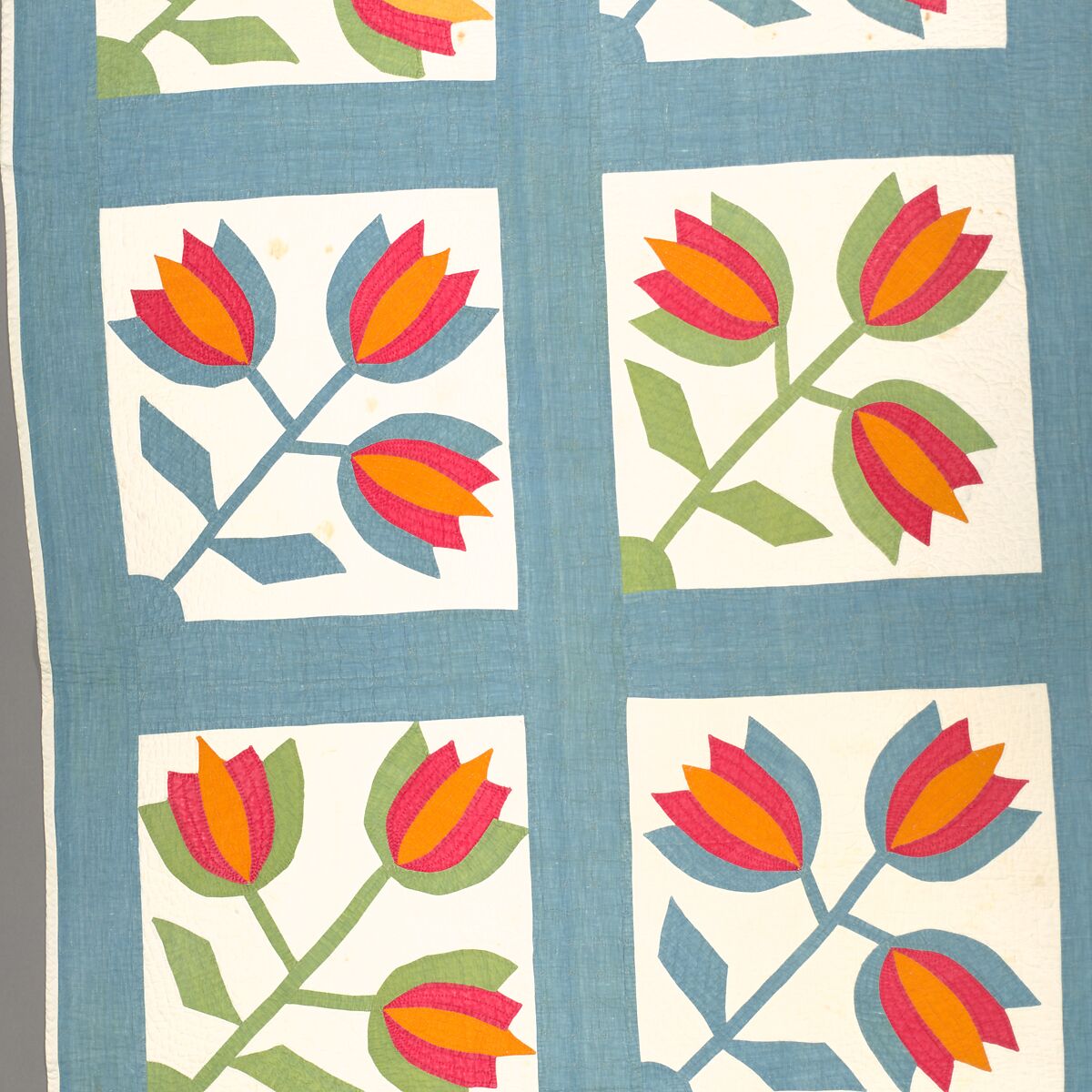 Tulip Quilt, Cotton, American