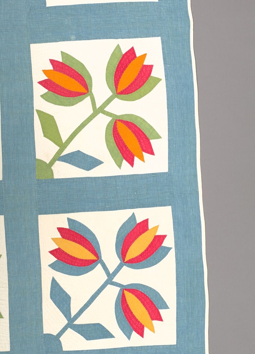 Tulip Quilt, Cotton, American