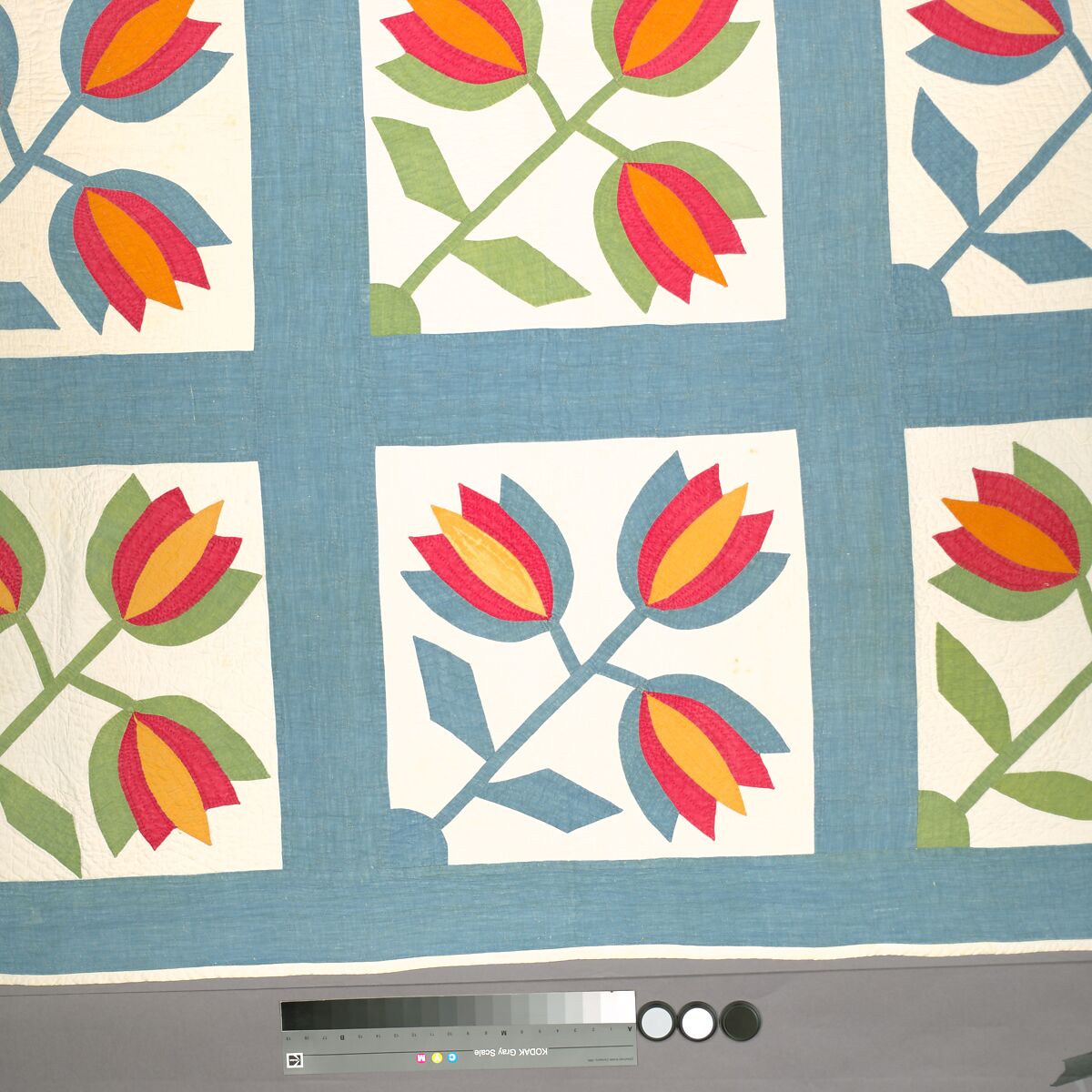 Tulip Quilt, Cotton, American