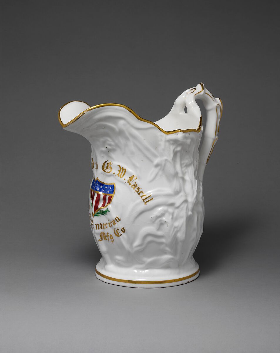 Pitcher, American Porcelain Manufacturing Company (1854–1857), Porcelain, American 