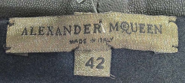 Ensemble, Alexander McQueen (British, founded 1992), silk, leather, British