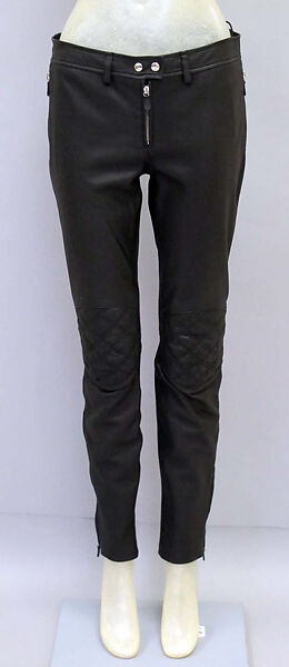 Ensemble, Alexander McQueen (British, founded 1992), silk, leather, British